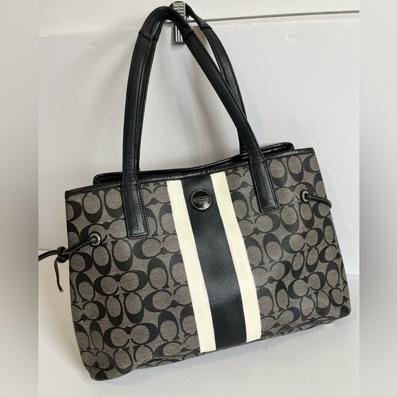 Coach black signature logo shoulder tote bags F22908 - Picture 11 of 11